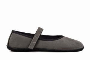 Ballerine Ahinsa Ananda Nubuck Barefoot Femme Grise | OBQ2891FY