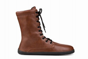 Bottes D'hiver Ahinsa Jaya Zip-up Barefoot Femme Marron | IWD3946PH