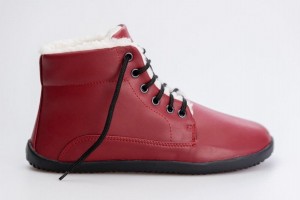 Bottines Ahinsa D'hiver Barefoot Homme Bordeaux | VRR2948SS