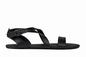 Sandales Ahinsa Hava Barefoot Femme Noir | THE4280AT