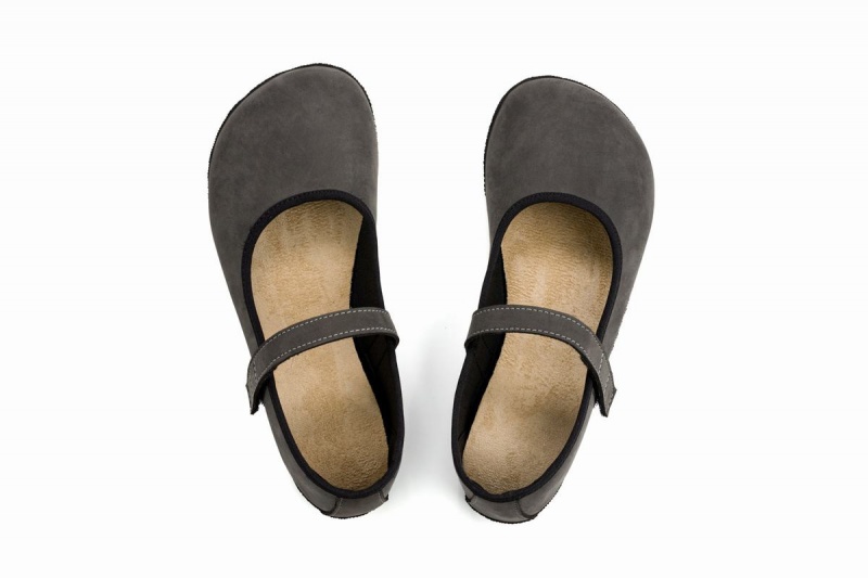 Ballerine Ahinsa Ananda Nubuck Barefoot Femme Grise | OBQ2891FY