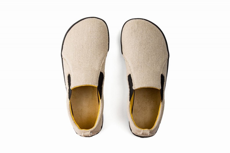 Baskets À Enfiler Ahinsa Hemp Barefoot Femme Beige | AVL7113XQ