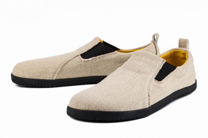 Baskets À Enfiler Ahinsa Hemp Barefoot Femme Beige | AVL7113XQ