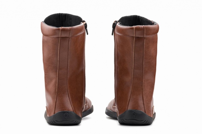 Bottes D'hiver Ahinsa Jaya Zip-up Barefoot Femme Marron | IWD3946PH