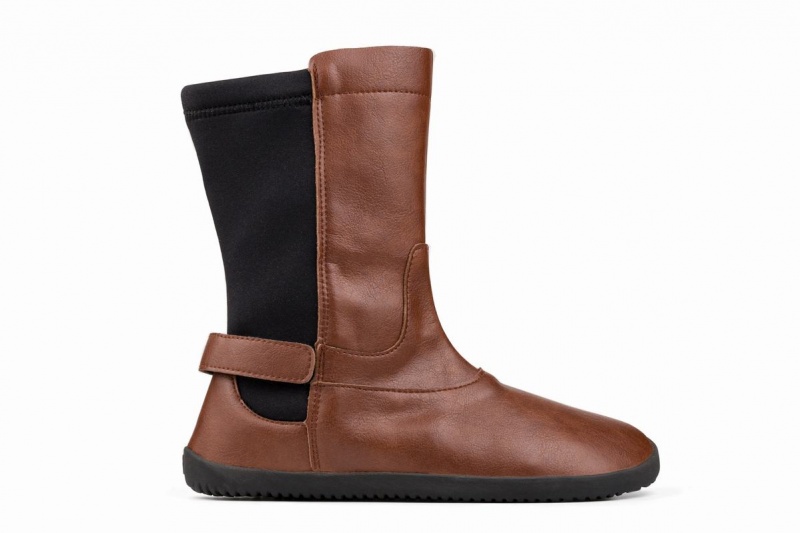 Bottes Mi-mollet Ahinsa Barefoot Femme Marron | GGQ7080HM