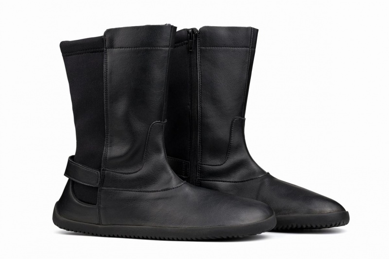 Bottes Mi-mollet Ahinsa Barefoot Femme Noir | ZSB5498XD