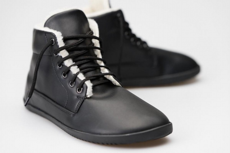 Bottines Ahinsa D'hiver Barefoot Homme Noir | ICK3046DC