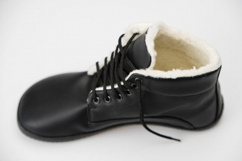 Bottines Ahinsa D'hiver Barefoot Homme Noir | ICK3046DC