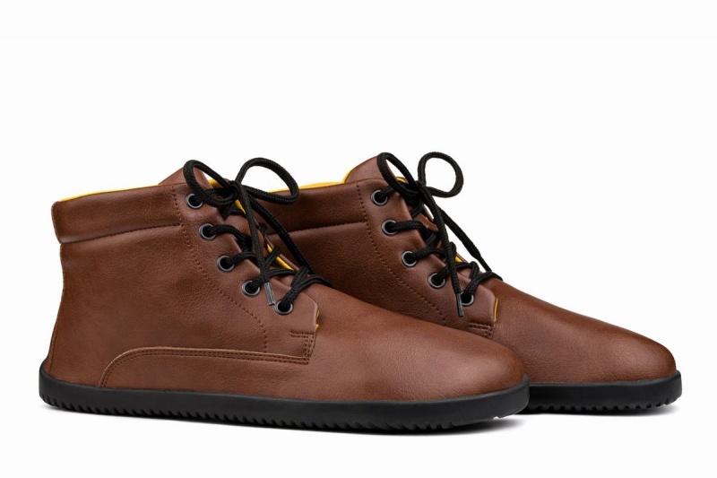 Bottines Ahinsa Sundara Barefoot Homme Marron Clair | UVL3329MK