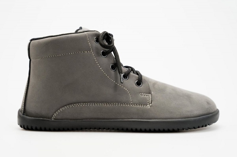 Bottines Ahinsa Sundara Nubuck Barefoot Homme Grise | XBH366ZW