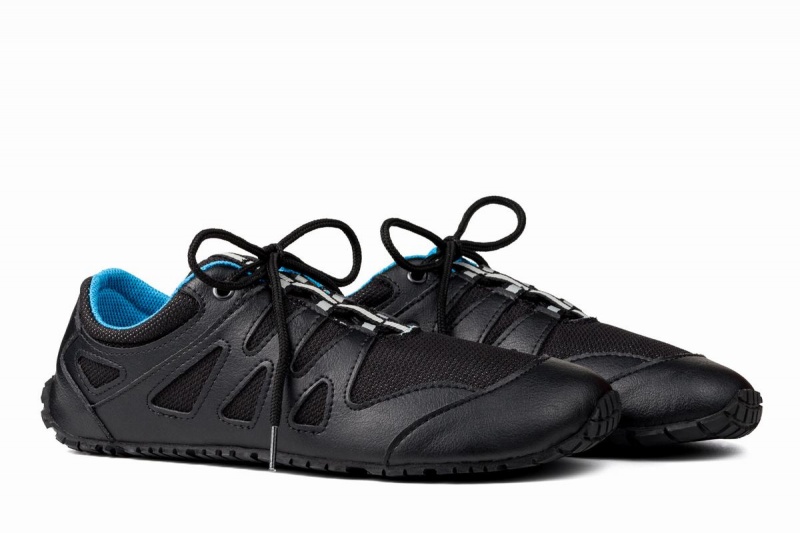 Chaussures Running Ahinsa Chitra Run Barefoot Homme Noir Bleu | QSE226XJ