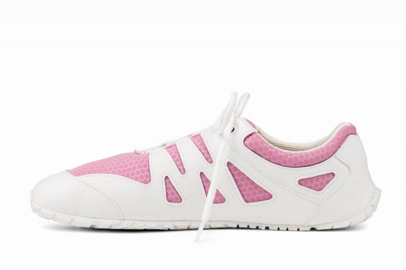 Chaussures Running Ahinsa Chitra Run Barefoot Femme Rose Blanche | AMI7132HT