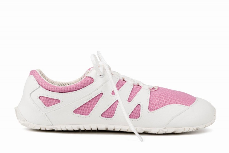 Chaussures Running Ahinsa Chitra Run Barefoot Femme Rose Blanche | AMI7132HT