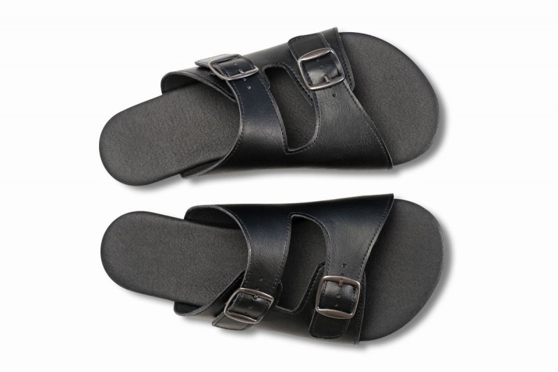 Sandales Ahinsa Barefoot Homme Noir | ILV10035XD