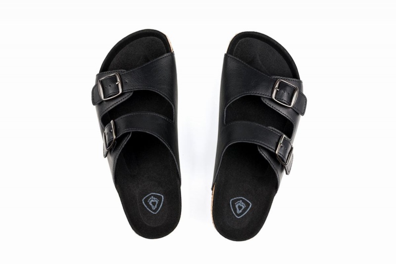 Sandales Ahinsa Barefoot Homme Noir | SJK8178YF