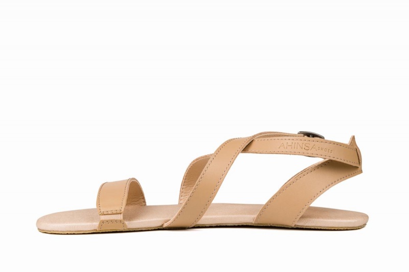 Sandales Ahinsa Hava Barefoot Femme Beige | LKE1834FV