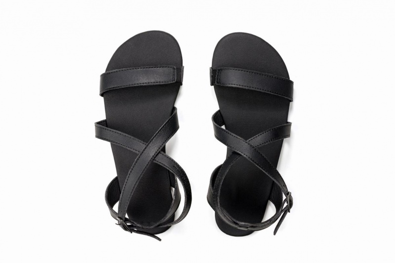 Sandales Ahinsa Hava Barefoot Femme Noir | THE4280AT