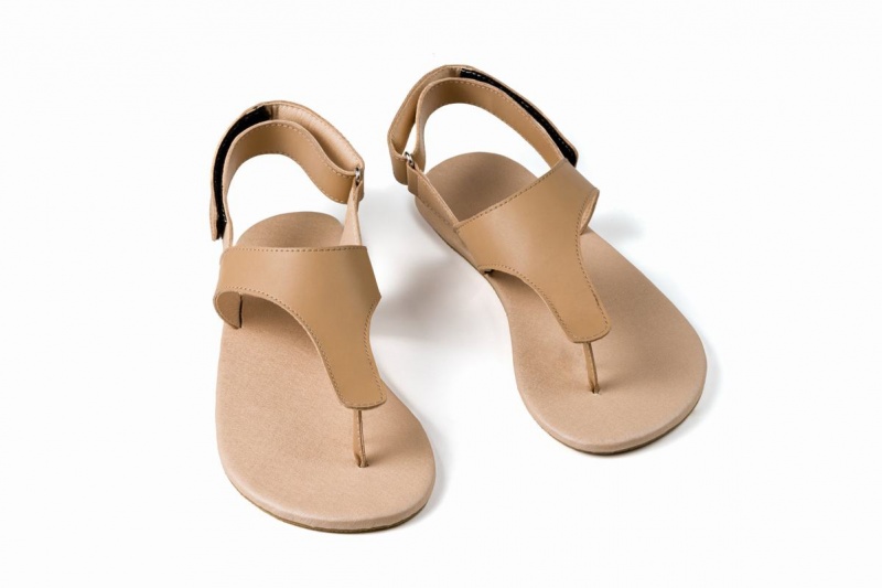 Sandales Ahinsa Simple Barefoot Femme Beige | SXG974WY