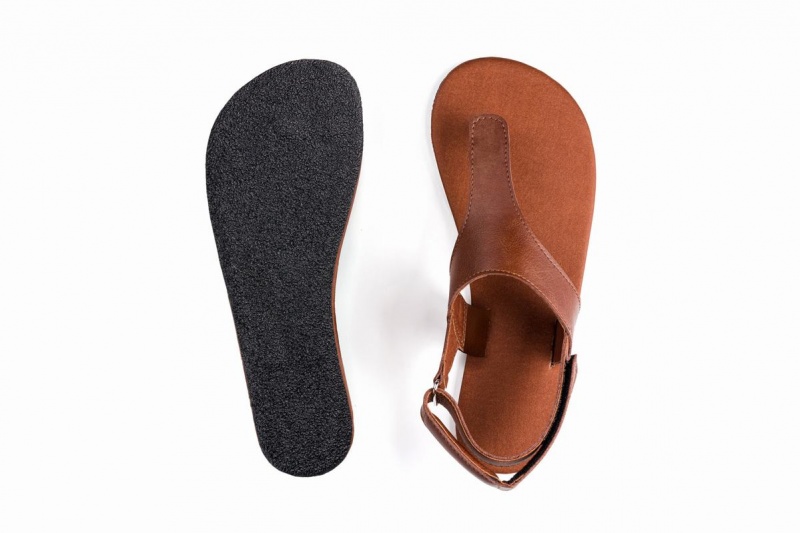 Sandales Ahinsa Simple Barefoot Femme Marron | JWK8224KB