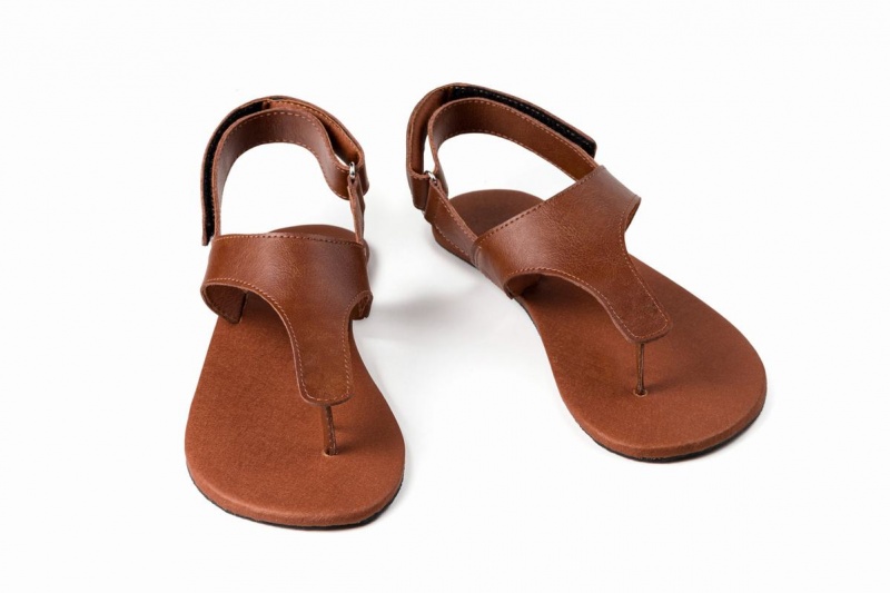 Sandales Ahinsa Simple Barefoot Femme Marron | JWK8224KB