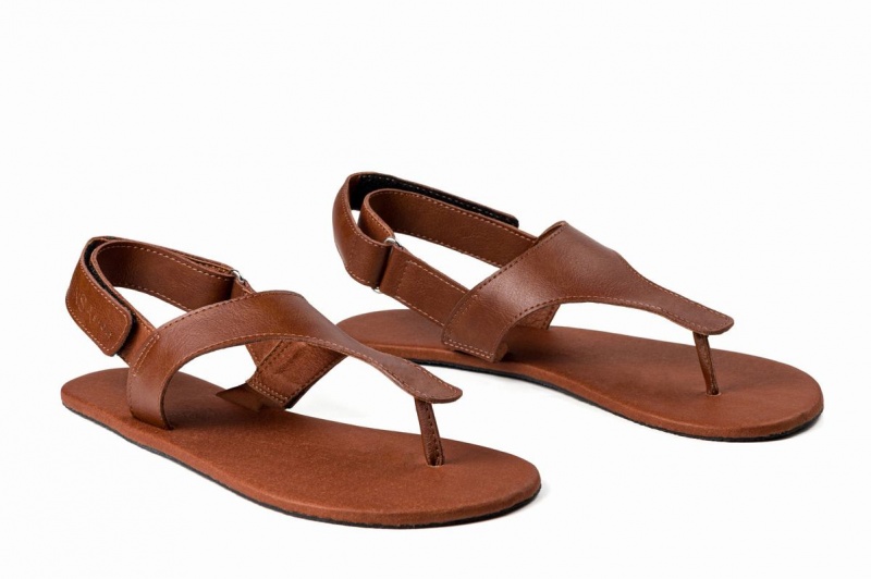 Sandales Ahinsa Simple Barefoot Femme Marron | JWK8224KB