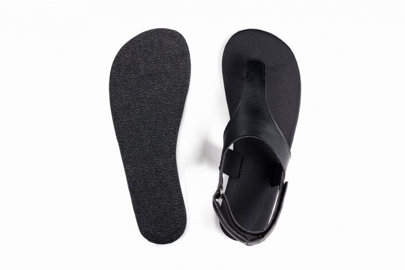 Sandales Ahinsa Simple Barefoot Femme Noir | CEV6396RB