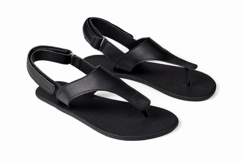 Sandales Ahinsa Simple Barefoot Homme Noir | LRE3221JD