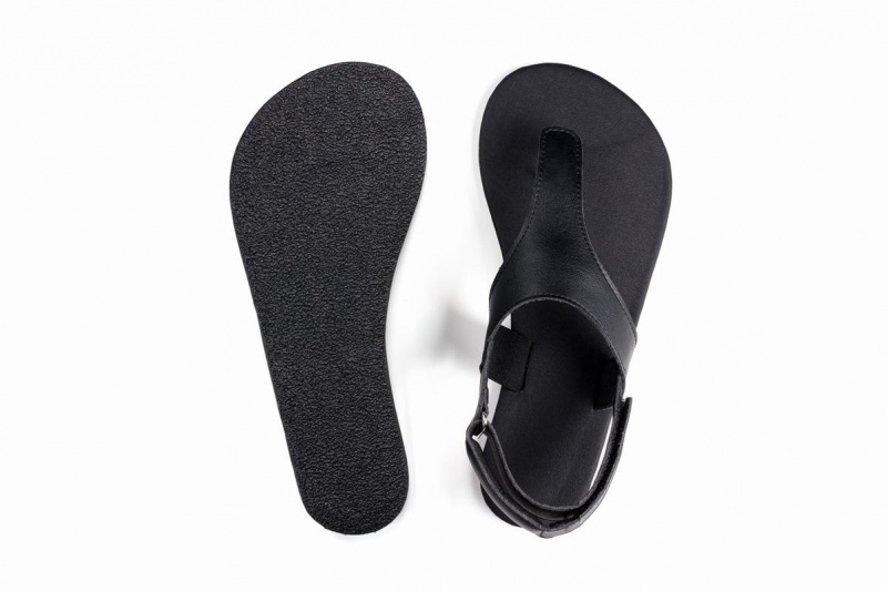 Sandales Ahinsa Simple Barefoot Homme Noir | LRE3221JD